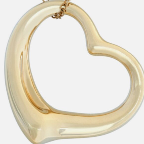 Tiffany & Co  XL Elsa Peretti 18K Gold Open Heart Extra Large 36mm - Picture 3 of 4